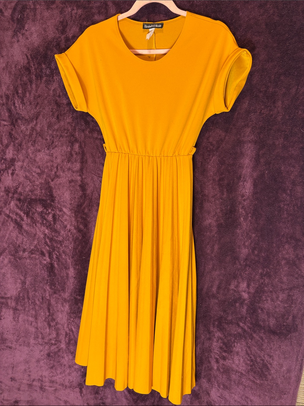 Elizabeth & Clarke Yellow High-Low Midi Dress